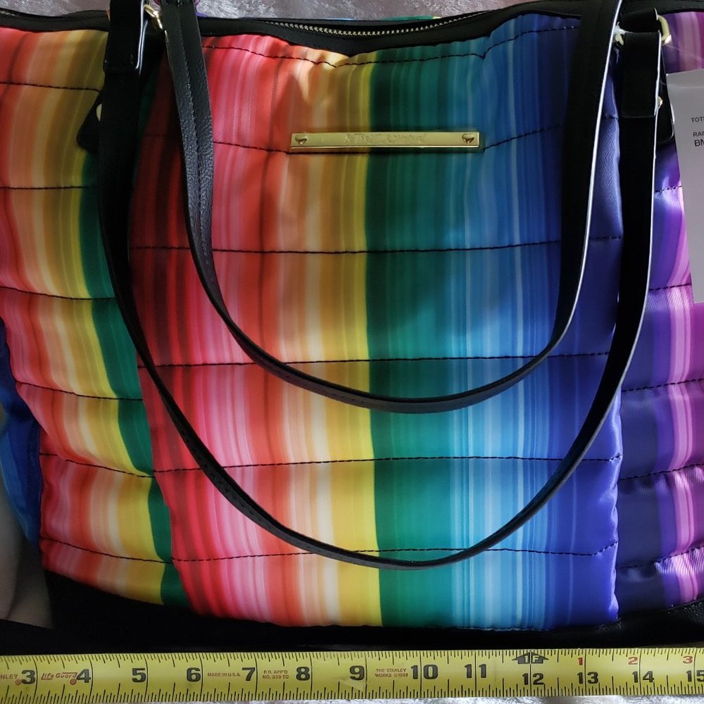Large Betsy Johnson Rainbow Tote